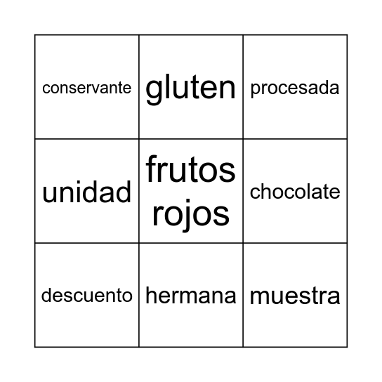 ¡Bingo! Bingo Card