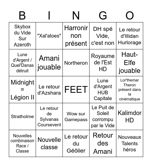 Midnight Bingo Card