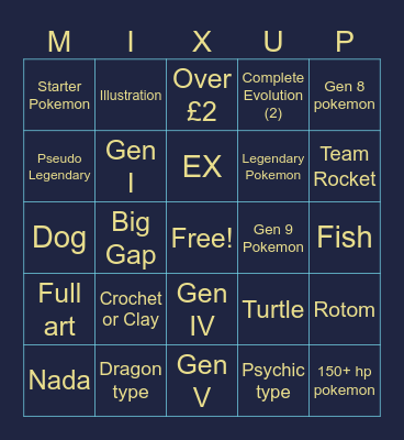 Destined Rivals Bingo Card