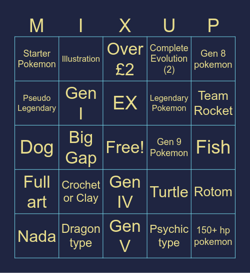 Destined Rivals Bingo Card