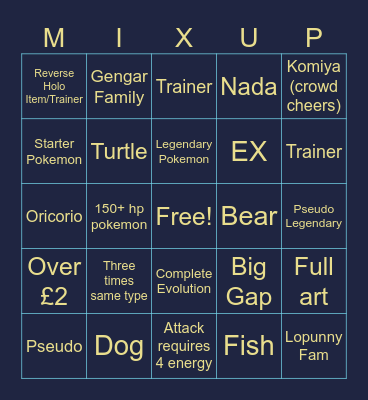 Mega Bingo Card