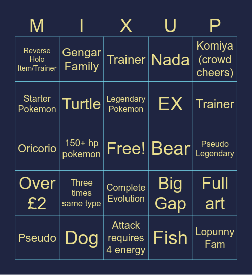 Mega Bingo Card