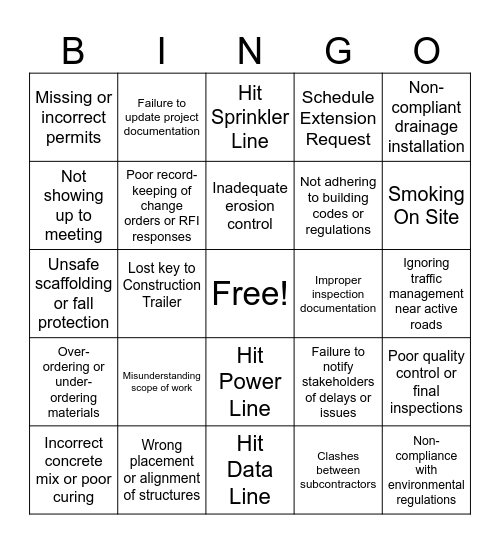 Allied Bingo Card