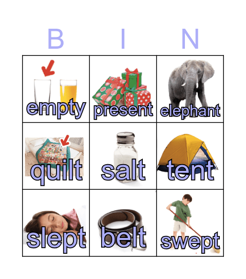 P.6 Phonics Unit 3 Bingo Card