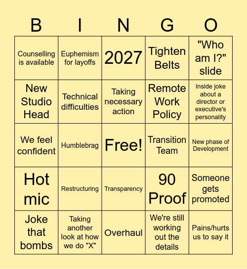 Mandatory All-Hands Bingo Card