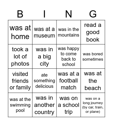Find someone who .... Holiday edition Bingo Card