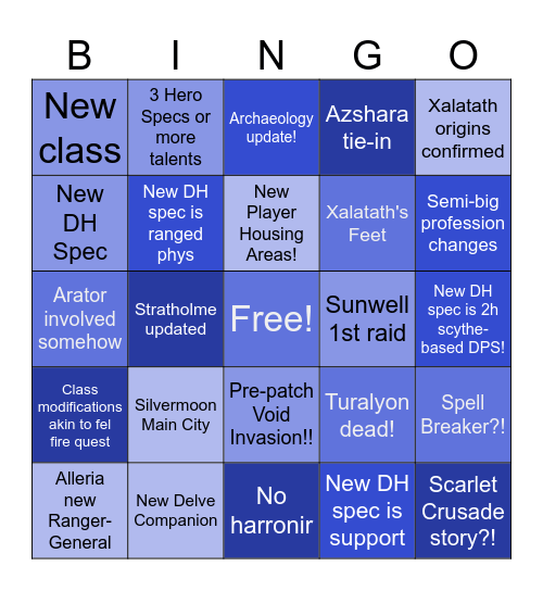 Midnight Bingo Card