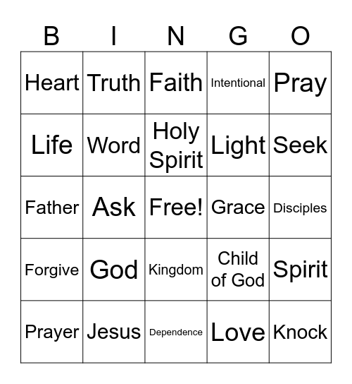 Pathway’s Sermon Bingo Card