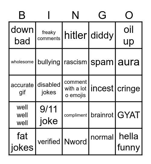 IG BINGO Card