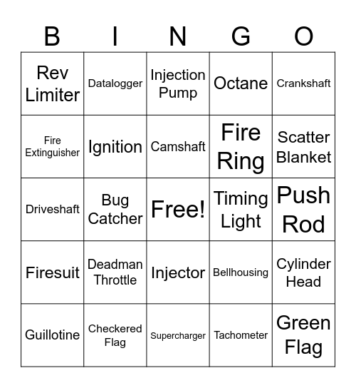 Tractor Pull Bingo!! Bingo Card