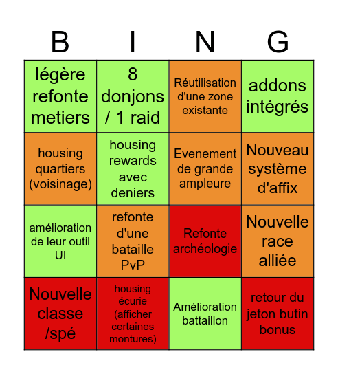Midnight no hype Bingo Card