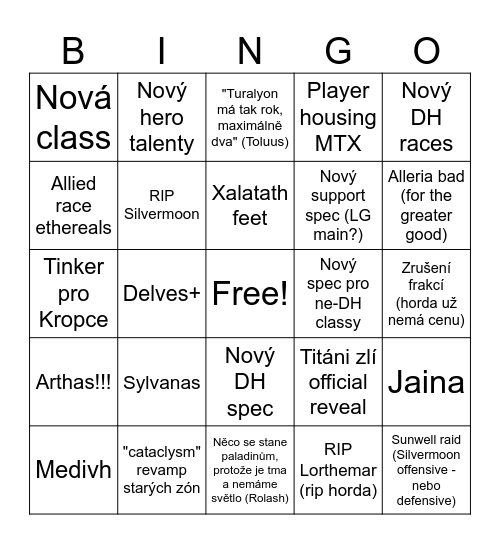 MIDNIGHT BINGO Card