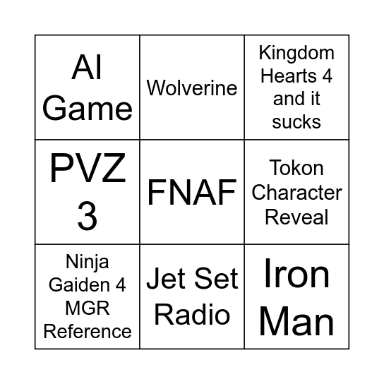 Gamescom and Beyond Bingo Card