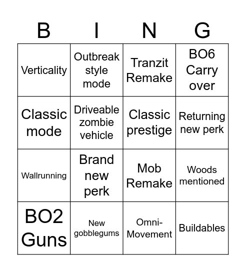 BO7 Reveal Bingo Card