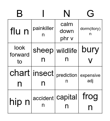 NW5 Unit 1 Bingo Card