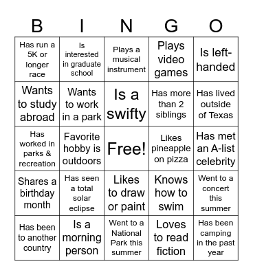 BREAKOUT BINGO Card