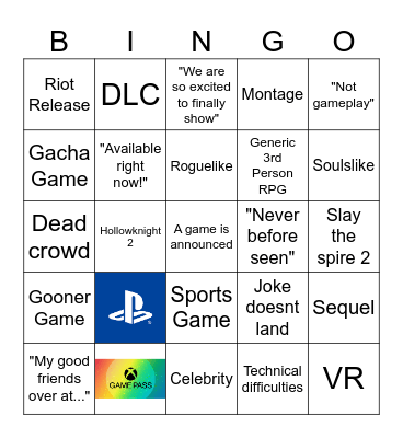Gamescom Bingo Card