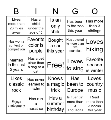Bingo Card