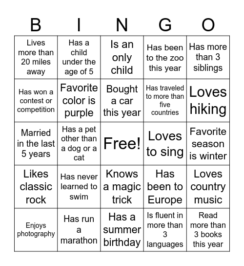 Bingo Card