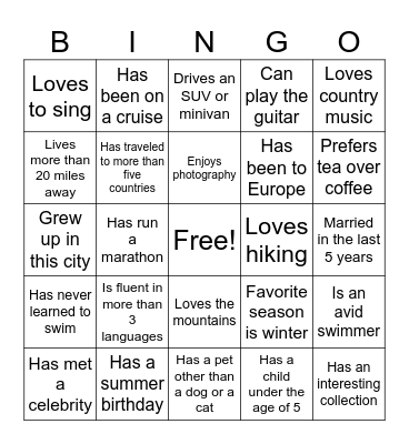 Bingo Card