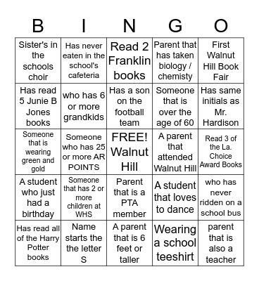 Book Fair, Story Laboratory Bingo Card