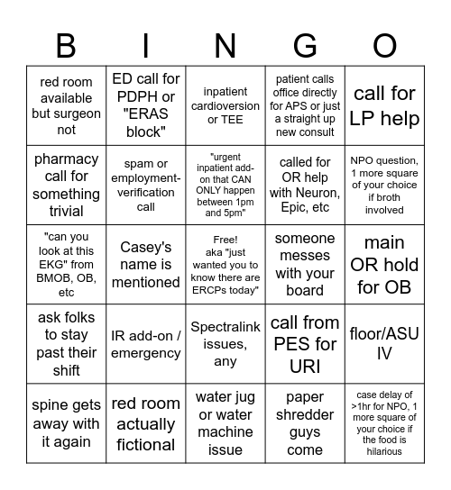 AIC BINGO Card