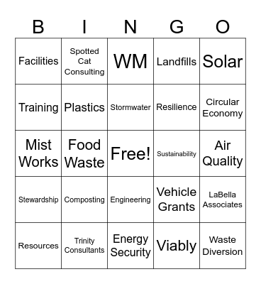 TNSC BINGO Card