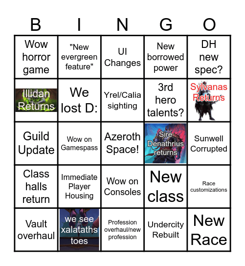 Midnights Bingo Card