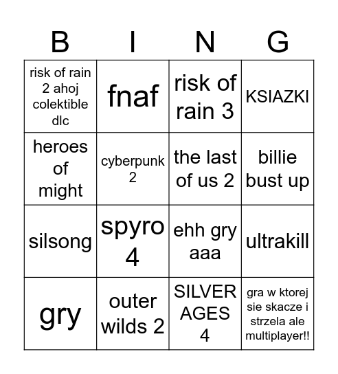 gamescom hello bello Bingo Card