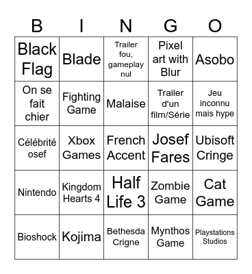 GamesCom 2025 Bingo Card