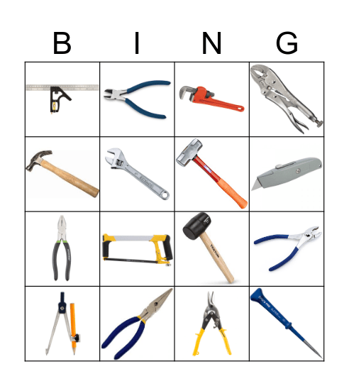 Shop tools Bingo Card
