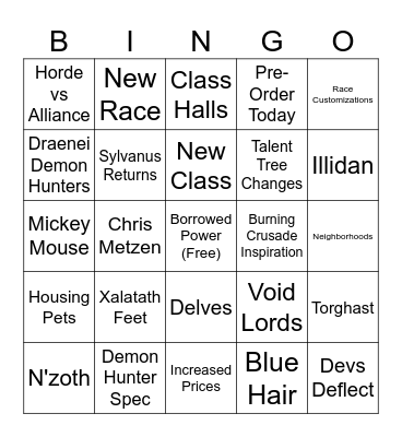 Midnight Reveal Bingo Card