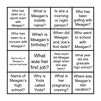 Get to know Mom Bingo Card