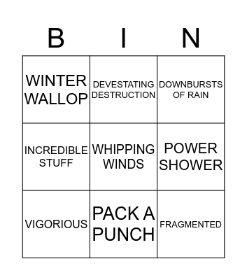 JEFF BINGO Card
