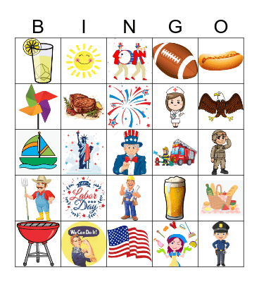 Labor Day Bingo Card