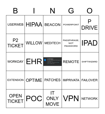PHELPS IT BINGO! Bingo Card