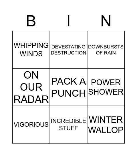 JEFF BINGO Card