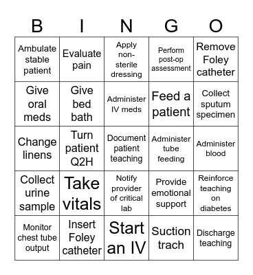 Delegation Bingo Card