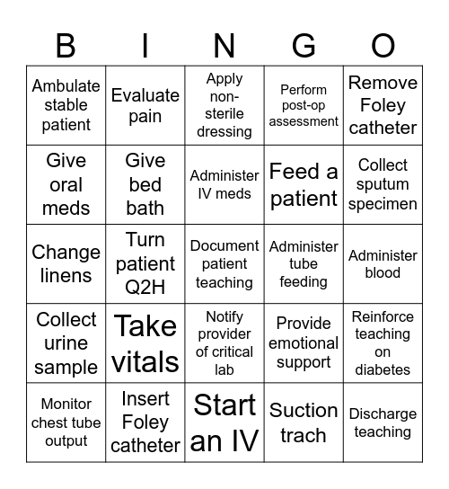 Delegation Bingo Card
