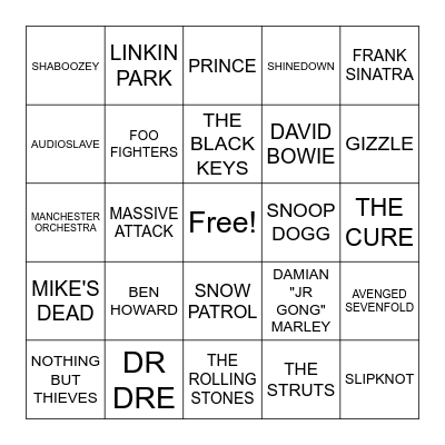 MY SUPERMIX Bingo Card