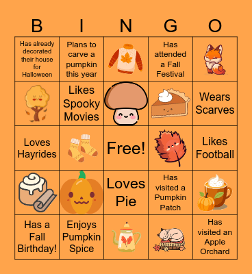 Autumn Equinox Bingo Card