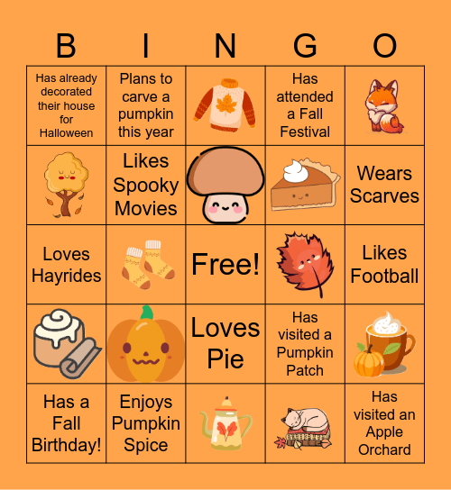 Autumn Equinox Bingo Card