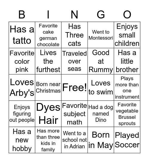 Bingo Card