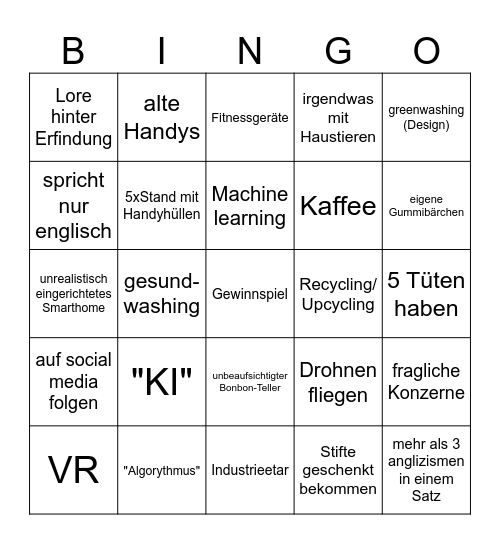 IFA Bingo Card