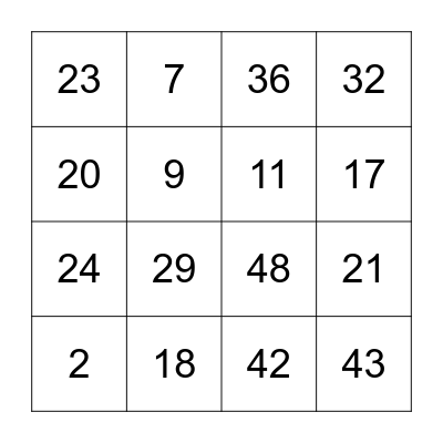 Loteria Night Bingo Card