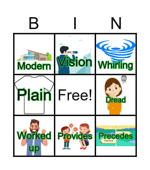 Vocab bingo Card
