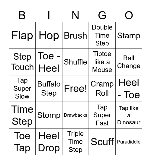 Tap Bingo Card