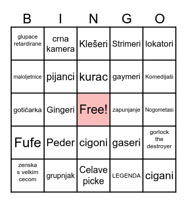 ome tv Bingo Card