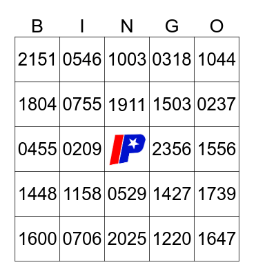 What Time Is It? Bingo Card