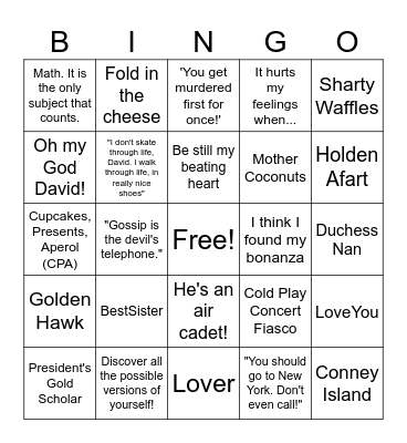 Happy Birthday Nina! Bingo Card